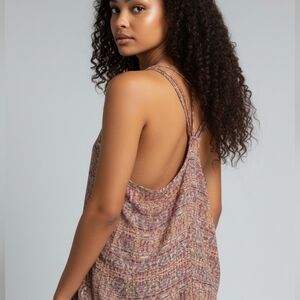 Nordstorm Soprano spaghetti straps paisley print top